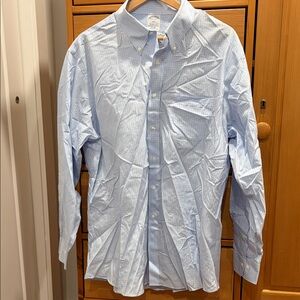 Brooks Brothers Blue Checkered Button Down Shirt